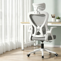 Chaise de bureau ergonomique confortable pour une longue assise, chaise d'ordinateur à dossier réglable en hauteur pour la maison et les études