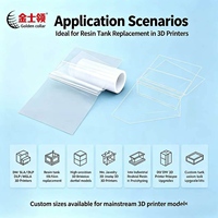Film FEP pour imprimante 3D LCD SLA DLP MSLA, film de démoulage pour bac à résine, transmission UV, haute clarté, 0,15 mm, feuille de taille personnalisée