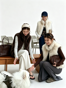 Chaqueta <span class=keywords><strong>de</strong></span> <span class=keywords><strong>Mujer</strong></span> <span class=keywords><strong>de</strong></span> <span class=keywords><strong>Piel</strong></span> Sintética <span class=keywords><strong>de</strong></span> Zorro para Otoño/Invierno, Nueva Colección, Larga, a la Moda, con Revestimiento <span class=keywords><strong>de</strong></span> Pelo, <span class=keywords><strong>Chaleco</strong></span> Deportivo con Cuello Alto y Pelo Sintético - Product Image 1