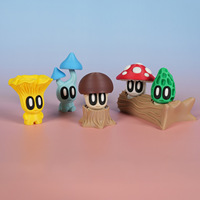Vashine Ensemble de figurines champignons de dessin animé imprimées en 3D pour enfants, matériaux PLA écologiques, collection de figurines pour enfants, jouets champignons imprimés en 3D