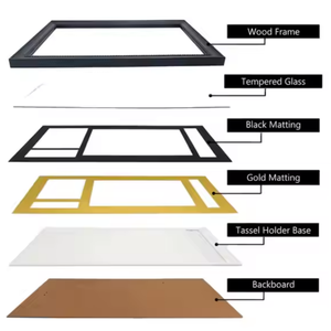 Nhà máy cung cấp khung bằng tốt nghiệp gỗ tùy chỉnh năm <span class=keywords><strong>2025</strong></span>, hai lớp, có móc tua rua - Product Image 5