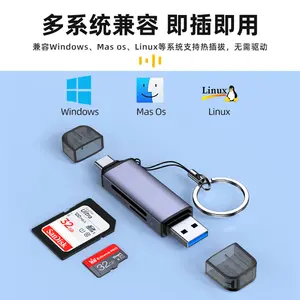 2023 Online Best Selling USB Type C USB A 3.0 Dual Interface OTG SD Micro TF Card Reader Adapter Logo Aluminum Alloy Customized