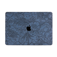 Casing Kulit PU Custom Motif Bunga untuk MacBook Neo Air 13 A3404 A18 Penutup Laptop