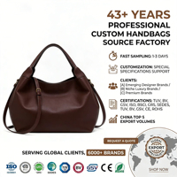 Luxury Customization Women's Casual Luxury Genuine Leather Waterproof for Saddle Hobo Evening Handbags Nylon Lining Handbag