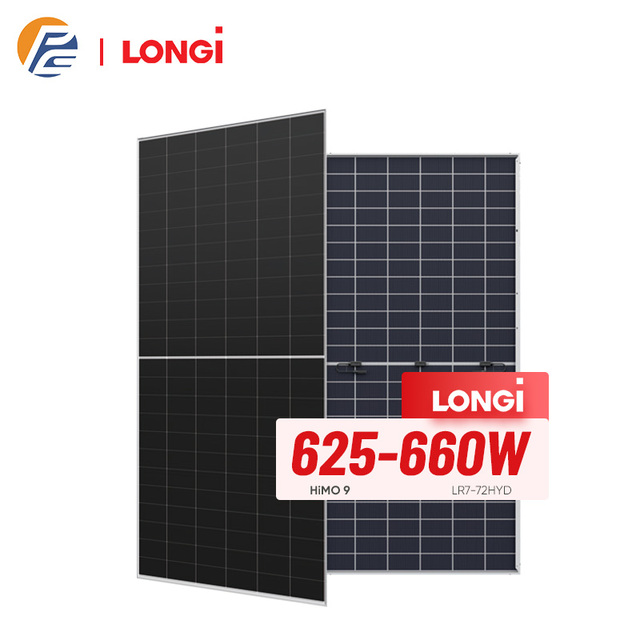 Longi Solar Panels Himo 9 Factory Price Dual Glass PV Modules 630W 640W 650W 655W 660W N-Type Half Cell for Home TUV Certified