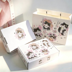 Caja de Envío con Diseño de Animales Coloridos y Adorables, Embalaje a Prueba de Golpes para Cosméticos, Regalos, Comercio Electrónico y Venta Minorista - Product Image 4