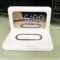 Creatieve Multifunctionele Klok 3-In-1 Mobiele Draadloze Opladen Wekker Voor Telefoon Oplader