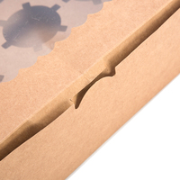 Boîte à pâtisserie pliable en carton avec 6 diviseur, emballage de petits gâteaux, biscuits, emballage pour pâtisserie, nourriture, Dessert, bonbons, vente en gros, 50 pièces