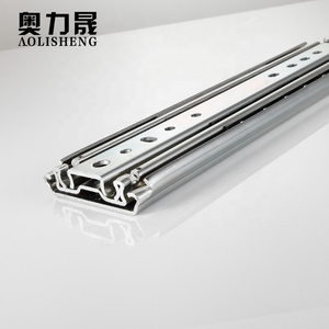 76mm cajón corredores 3 veces la extensión telescópica de rodamiento de bolas de la industria de servicio pesado cajón carril de deslizamiento - Product Image 2