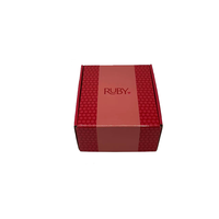 Eco Luxe Rouge A4 Holographique Brillant Logo 12x9x4 Pas Cher Abonnement Postal Mailer Boîtes d'Emballage Papier avec Feuille Spécifications
