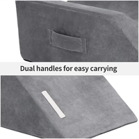 Coussin de soutien et d'élévation des jambes en mousse à mémoire de forme avec doubles poignées pour la chirurgie, les blessures ou le repos