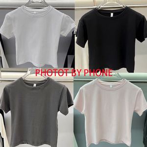 เสื้อยืดผ้าฝ้ายสกรีนลายสำหรับผู้หญิง เสื้อยืดสีขาวเรียบง่ายสำหรับฤดูร้อน เสื้อครอปท็อปผ้าฝ้ายเซ็กซี่สำหรับผู้หญิง - Product Image 3