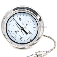 Termometer Dial Isi Gas Mental Tahan Getaran Pabrikan Siap Kirim Tanpa MOQ 304 SS 316 SS