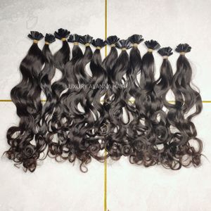 Nuovo arrivo <span class=keywords><strong>capelli</strong></span> ondulati cambogiani grezzi 100% cuticola vergine allineata estensioni dei <span class=keywords><strong>capelli</strong></span> con punta a K <span class=keywords><strong>capelli</strong></span> umani <span class=keywords><strong>cheratina</strong></span> Prebonded - Product Image 5