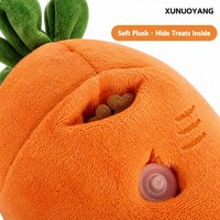 Jouet Moderne en Peluche Carotte Couineuse pour Chiens, Chats, Lapins - Jouet d'Enrichissement pour Cacher les Friandises, Logo Personnalisé, Vente en Gros XUNUOYANG