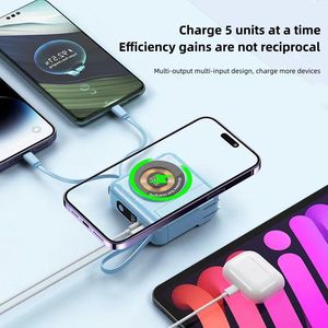 Hızlı şarj <span class=keywords><strong>Mini</strong></span> 15000mah dahili kablolar taşınabilir şarj manyetik Powerbanks çok fonksiyonlu 15000mah manyetik güç bankası - Product Image 3