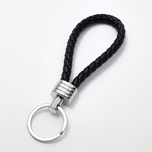 Porte-clés en microfibre avec cordon, alliage de zinc, forme ovale, durable, pour usage domestique - Product Image 1