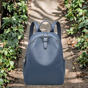 Andong Genuine Cow Leather <b>Waterproof</b> Fashion <b>Backpack</b> Women Large Capacity Outdoor Activity Casual <b>School</b> Bag Zipper Closure - Product Image 3