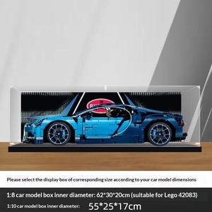 กล่องโชว์ 42083 บล็อกสำหรับของเล่นบูกัตติ เวย์รอน ชิลลอง ฝาครอบกันฝุ่นแบบกระจกใส แบบตั้งได้ ดีไซน์ยืดหยุ่น - Product Image 4