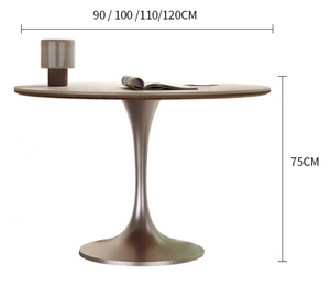 Small Medieval <strong>Tulip</strong> Round Dining <strong>Table</strong> for Home for Apartments Designed for Negotiations - Product Image 6