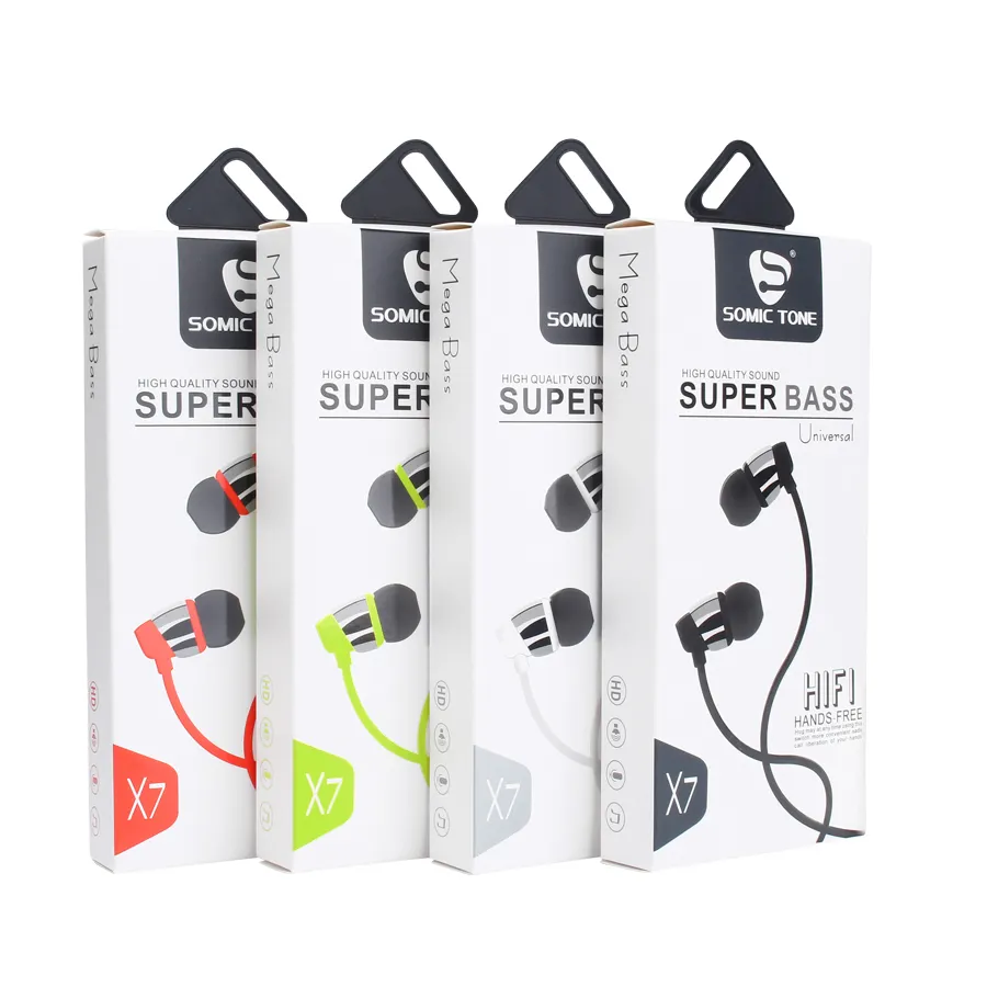 Earphones Extra Bass- in Ear Headphones Noise Isolating - Earbud Compatible with Samsung Sony LG Cell Phones - Jack 3.5mm