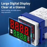 Compteur numérique LED à grand écran 6 chiffres DH48J-8/8A/11A 1-999900 avec bouton de réinitialisation et mémoire de coupure de courant pour le comptage industriel