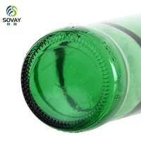 Bouteilles de bière et de soda gonflables en verre résistant à la pression ODM, vertes, 330 ml, pour fabricants de bière
