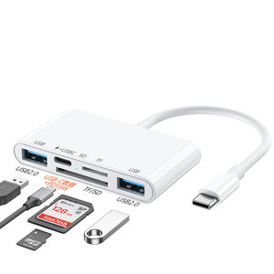 Hub <span class=keywords><strong>USB</strong></span>-<span class=keywords><strong>C</strong></span> 5 en 1 Haute Vitesse <span class=keywords><strong>USB</strong></span> 2.0 et Lecteur de Carte <span class=keywords><strong>SD</strong></span> Type <span class=keywords><strong>C</strong></span> Lecteur de Carte Mémoire <span class=keywords><strong>SD</strong></span> Type <span class=keywords><strong>C</strong></span> pour Macbook Appareils <span class=keywords><strong>USB</strong></span>-<span class=keywords><strong>C</strong></span> - Product Image 1