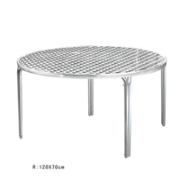Tables pliantes robustes en aluminium, modernes, pour l'extérieur, résistantes à l'eau, personnalisables pour les magasins, les cafés, les patios, les restaurants, l'utilisation laitière