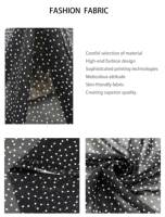 Haute qualité 100% polyester 75d pois imprimé tissu en mousseline de soie par la cour pour les femmes WI-A08