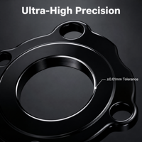 Support de fixation en aluminium usiné CNC sur mesure OEM/ODM, anodisé noir, 4 trous, pièces mécaniques de précision