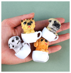 Miniatura 3D in Resina: <span class=keywords><strong>Cane</strong></span> in Tazza - Statuetta Scultura per Play-Doh e Slime, Mystery Blind Box, Portachiavi Anime, Giocattoli per Bambini - Product Image 6