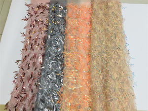 Kain Renda 3d Payet Besar Dijual Poliester Urutan Kain Malam untuk Gaun Pesta <span class=keywords><strong>Prom</strong></span> - Product Image 6