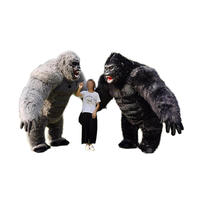 Costume gonflable unisexe fait sur commande de mascotte de gorille de King Kong de 2.6m pour des adultes pour le carnaval de partie