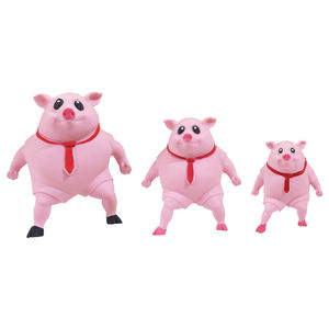ของเล่นบีบแกะสลักรูปหมูสีชมพูน่ารัก ทำจาก TPR ยืดหยุ่นได้ บรรเทาความเครียด ของเล่นบีบคลายเครียด - Product Image 5