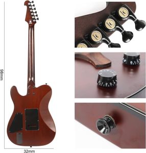 Chitarra Elettrica D-K6 Folk <span class=keywords><strong>Daddario</strong></span> 6 Corde Acustica Vintage con Finitura Opaca, 22 Tasti, Capotasto in Osso, Tastiera in Palissandro Indiano - Product Image 4