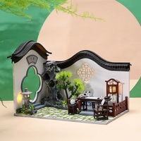 Maison de poupée en bois DIY de haute qualité, modèle architectural chinois ancien