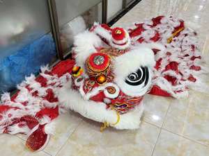 Traje de baile de León artesanal de China <span class=keywords><strong>para</strong></span> adultos, traje de actuación de tamaño Normal <span class=keywords><strong>para</strong></span> <span class=keywords><strong>dos</strong></span> <span class=keywords><strong>personas</strong></span>, traje de León de baile de cultura china - Product Image 2