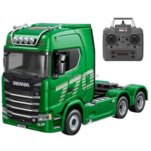 HuiNa 1501 Camión de Transporte Pesado <span class=keywords><strong>Scania</strong></span> 770S V8 <span class=keywords><strong>6x6</strong></span> a Escala 1:18, 2.4G, 19 Canales, Semirremolque de Aleación con Luces - Product Image 1