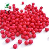 Billes en silicone colorées de taille personnalisable avec trou traversant, sphères en caoutchouc anti-collision, disponibles en plusieurs couleurs