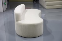 Juego de Sofá de 3 Plazas Y03 en Corduroy, Sofá Cama Semicircular Convertible con Diseño Ajustable para Espacios Pequeños