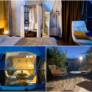 <span class=keywords><strong>Vente</strong></span> directe d'usine yourte transparente carpas para <span class=keywords><strong>camping</strong></span> cadre équipement de <span class=keywords><strong>camping</strong></span> 6m dôme maison préfabriquée <span class=keywords><strong>camping</strong></span> toilette - Product Image 5