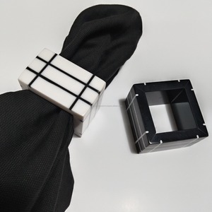 Anillo de Servilleta de Resina de Calidad Premium para Mesa de Comedor de Hotel, Accesorio Elegante para Decoración de Mesa, Disponible para la Venta - Product Image 2