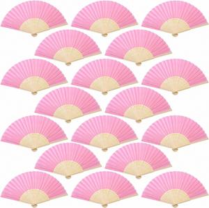 Abanico de Seda Personalizado Multicolor con Hueso de Bambú, Ecológico, Tallado, Plegable, para Regalo de Boda - Product Image 3