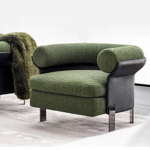 <span class=keywords><strong>Fauteuil</strong></span> Lounge en Tissu Style Nordique Luxe Abordable Cadre en Bois Salon Moderne <span class=keywords><strong>Fauteuil</strong></span> Simple - Product Image 2