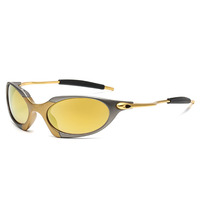 Gafas de Sol Unisex Modernas y Coloridas Estilo Y2K con Montura Metálica y Protección UV400