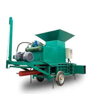 Green storage feed Rectangular baling bundling making machine/silage baler wrapper all in one machine