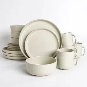 Old Fashion Style Ceramics Plates And Cups Set, Bulk Price Ceramic Dinner Dishes Wholesale