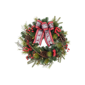 High Quality Customized Artificial Decoration Christmas Wreaths 30inch Indoor Plastic Christmas Wreaths - Product Image 1