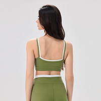 Nouveau soutien-gorge de sport pour femme, haute performance, antichoc, en Spandex/Nylon, style débardeur, pour la course, la gym et le yoga, bretelles non réglables, motif uni